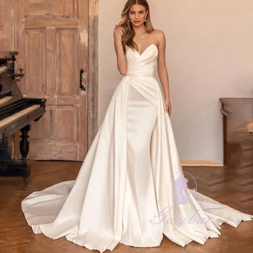 Ivory Satin Evening Dress Women Off Shoulder Pleated Bridal Formal Long Tail Tight Sexy Ball Gowns Party Pageant Dress
Ivory Satin Evening Dress Women Off Shoulder Pleated Bridal Formal Long Tail Tight Sexy Ball Gowns Party Pageant Dress