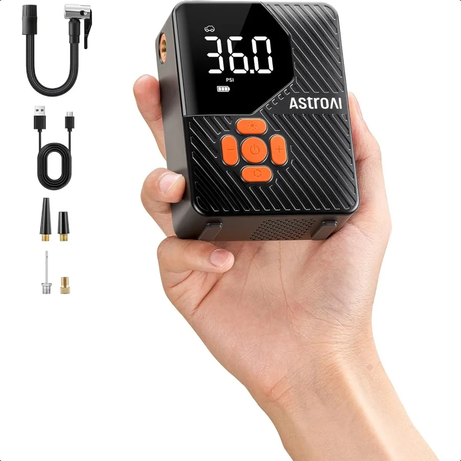 AstroAI L7 Mini Tire Iator Portable Air Compror150 PSI Cordl Car Tires Air Pump with LED LightsPrure Gauge Auto ShutOff Tire Pu
AstroAI L7 Mini Tire Iator Portable Air Compror150 PSI Cordl Car Tires Air Pump with LED LightsPrure Gauge Auto ShutOff Tire Pu