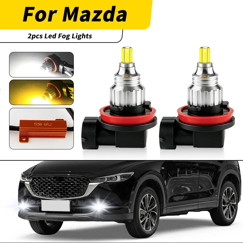 1/2PCS Canbus LED Front Fog Light Yellow/White Lamp H8H11 Car Bulb No Error Decoder For Mazda 6 3 5 2 Atenza Auto accessories
1/2PCS Canbus LED Front Fog Light Yellow/White Lamp H8H11 Car Bulb No Error Decoder For Mazda 6 3 5 2 Atenza Auto accessories