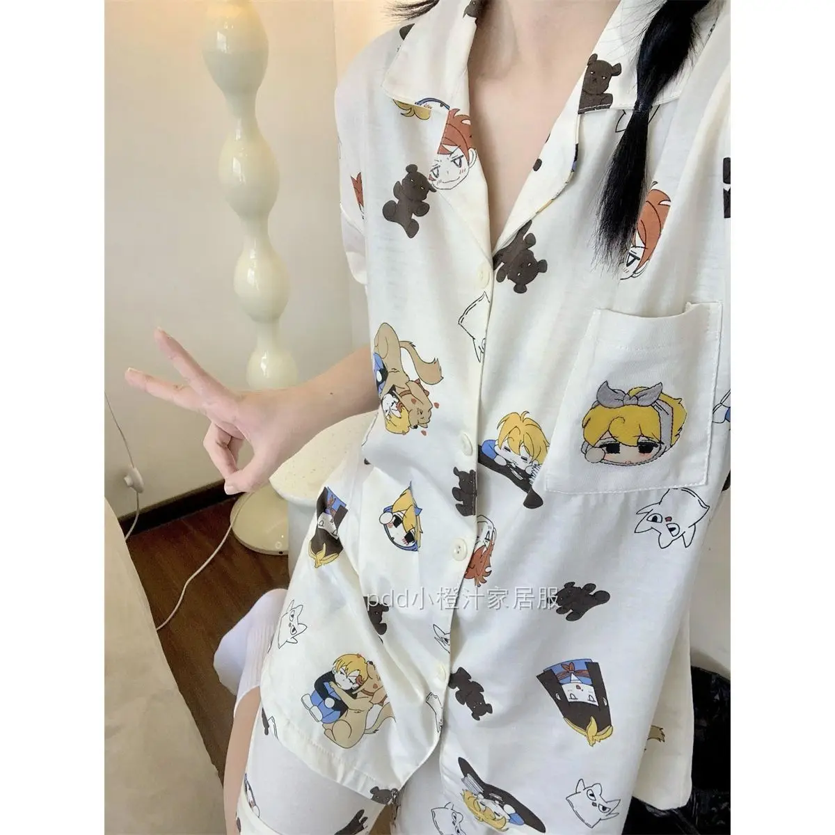 Ouran High School Host Club Cosplay Pajamas Woman Spring Long Sleeves Pants Household Clothes Suit
Ouran High School Host Club Cosplay Pajamas Woman Spring Long Sleeves Pants Household Clothes Suit