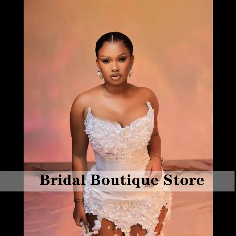 White Strapless Mini Bodycon Evening Dress 3D Floral Tassel Party Dress for Women Ball Gown Vestdos De Fiesta Customized
White Strapless Mini Bodycon Evening Dress 3D Floral Tassel Party Dress for Women Ball Gown Vestdos De Fiesta Customized