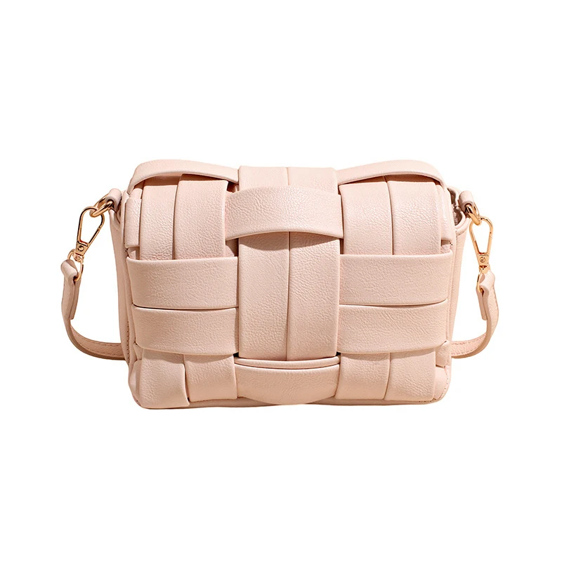 Woven Crossbody Bag Pink PU Leather Interlocking Grid Women Summer Casual Shoulder Handbag With Strap
Woven Crossbody Bag Pink PU Leather Interlocking Grid Women Summer Casual Shoulder Handbag With Strap