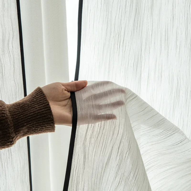 Modern Simple Nordic Window Screen Jacquard Transparent Curtain White Versatile Curtains for Living Dining Room Bedroom Custom
Modern Simple Nordic Window Screen Jacquard Transparent Curtain White Versatile Curtains for Living Dining Room Bedroom Custom