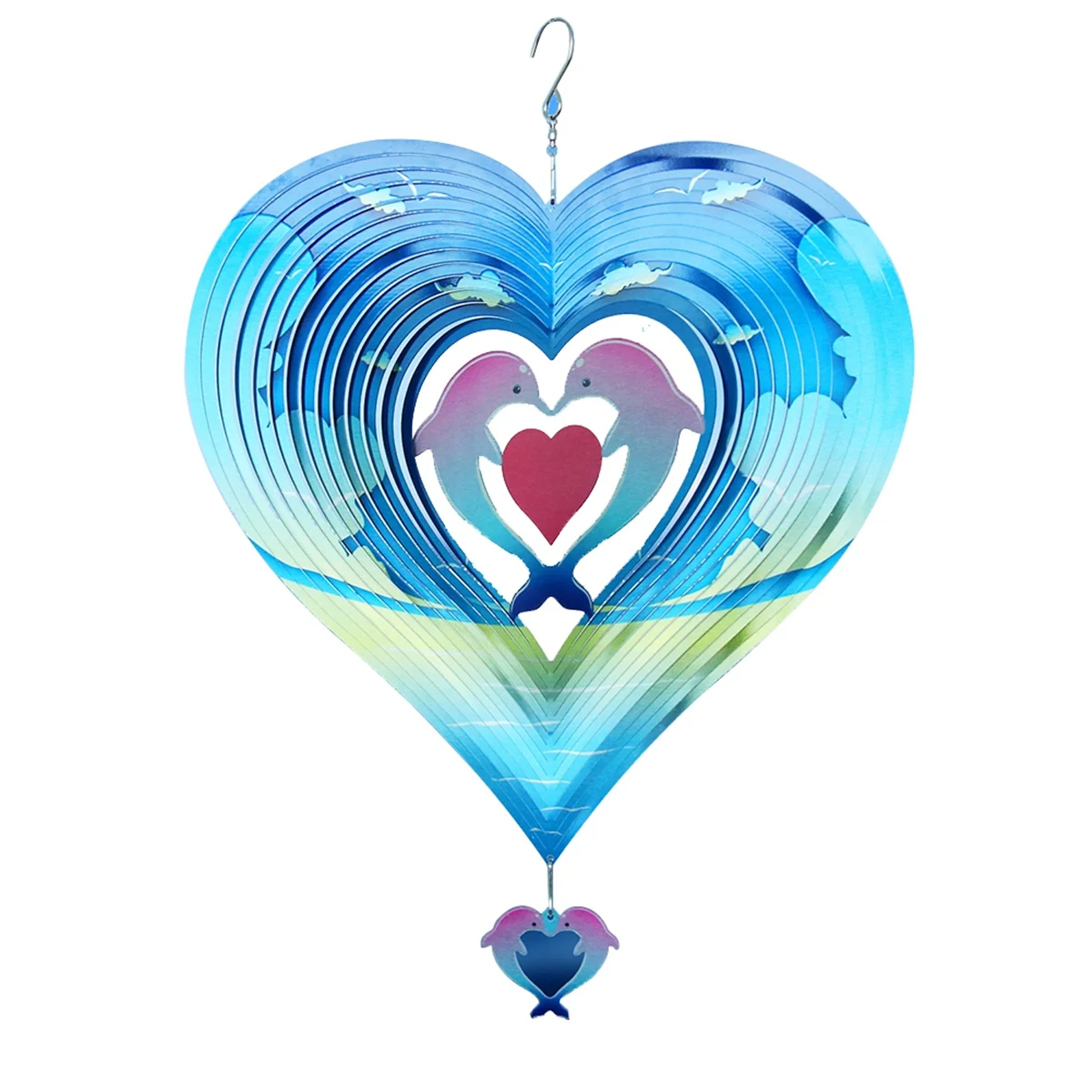 Dolphin Wind Spinner for Patio, Lawn & Garden, Wind Sculptures for Outdoor Garden DéCor, Valentine'S Day 12 Inch Blue
Dolphin Wind Spinner for Patio, Lawn & Garden, Wind Sculptures for Outdoor Garden DéCor, Valentine'S Day 12 Inch Blue