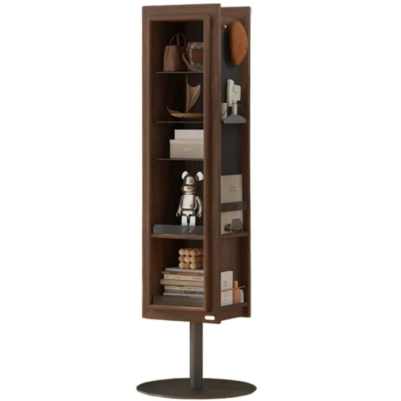 *North American black walnut rotating mirror cabinet magazine bookshelf floor-to-ceiling multi-purpose cabinet
*North American black walnut rotating mirror cabinet magazine bookshelf floor-to-ceiling multi-purpose cabinet