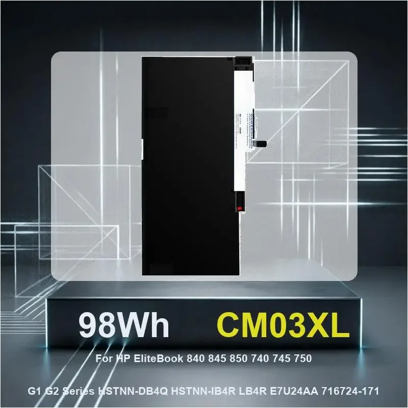 CM03XL 98Wh Laptop Battery For HP EliteBook 840 845 850 740 745 750 G1 G2 Series HSTNN-DB4Q HSTNN-IB4R LB4R E7U24AA 716724-171
CM03XL 98Wh Laptop Battery For HP EliteBook 840 845 850 740 745 750 G1 G2 Series HSTNN-DB4Q HSTNN-IB4R LB4R E7U24AA 716724-171