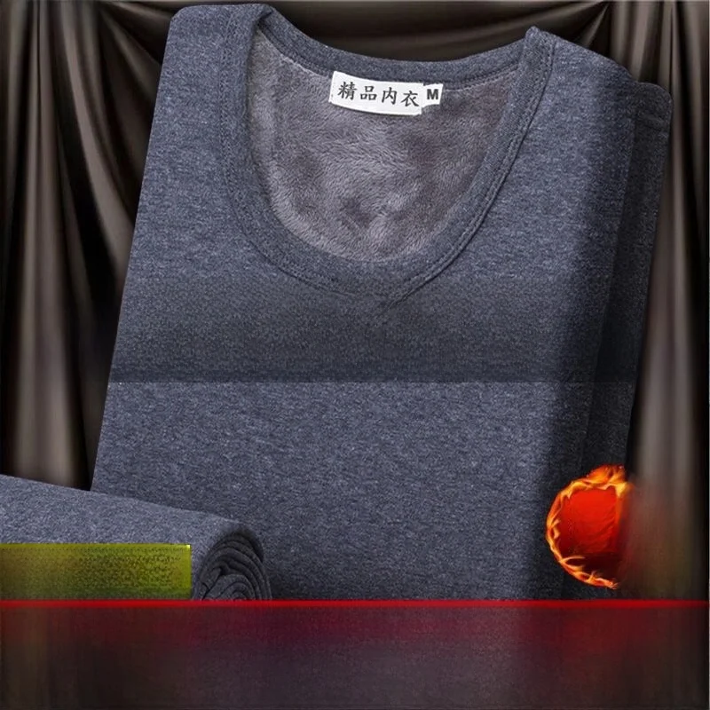 Men's Thermal Underwear Set Fleece Lined Thickened Cotton like Tight Fit Youth Warm round Neck Autumn Clothes Pants Combo
Men's Thermal Underwear Set Fleece Lined Thickened Cotton like Tight Fit Youth Warm round Neck Autumn Clothes Pants Combo