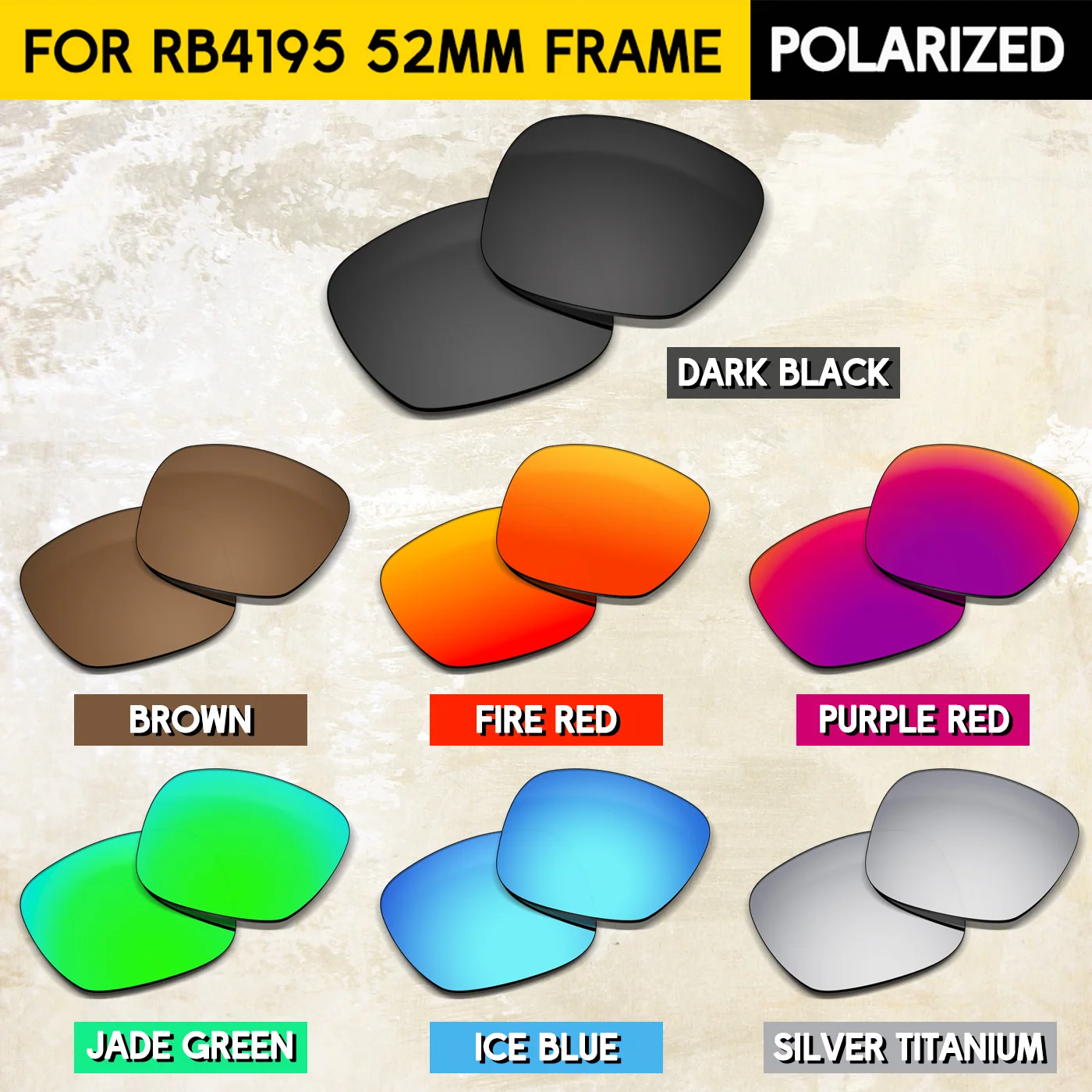 Polarized Replacement Lenses for RB4195 52mm Sunglasses - Impact-Resistant Material
Polarized Replacement Lenses for RB4195 52mm Sunglasses - Impact-Resistant Material