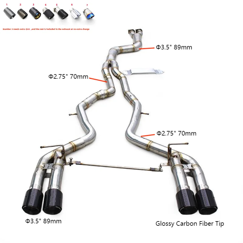 Racing Exhaust Pipe For BMW M2 Competition/M2C 3.0T F87 S55 2018-2023 Performance Exhaust Muffler Catback Exhaust System
Racing Exhaust Pipe For BMW M2 Competition/M2C 3.0T F87 S55 2018-2023 Performance Exhaust Muffler Catback Exhaust System