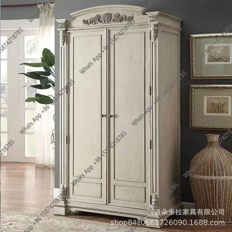 Gi Foreign Trade Export American Country Solid Wood Oak Retro Old Ivory White Carved Double Door Wardrobe
Gi Foreign Trade Export American Country Solid Wood Oak Retro Old Ivory White Carved Double Door Wardrobe