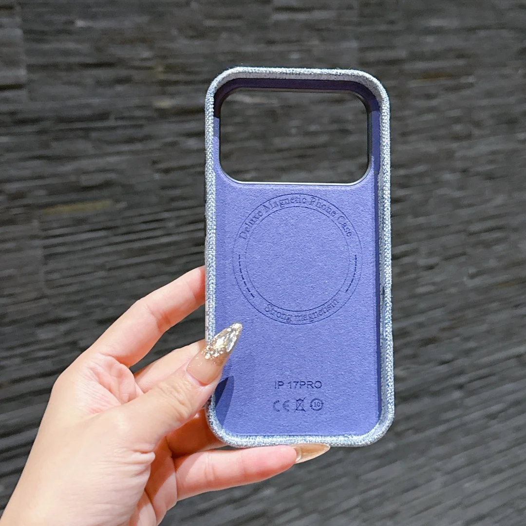 For iPhone Air iPhone 17 Pro Max Case Protective Denim Leather Strap Design Fabric inner Mobile Phone Back Cover
For iPhone Air iPhone 17 Pro Max Case Protective Denim Leather Strap Design Fabric inner Mobile Phone Back Cover