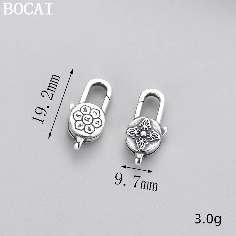 BOCAI S925 Silver Handmade DIY Lobster Buckle Vintage Personalized Spring Buckle Necklace Buckle Bracelet Accessory
BOCAI S925 Silver Handmade DIY Lobster Buckle Vintage Personalized Spring Buckle Necklace Buckle Bracelet Accessory