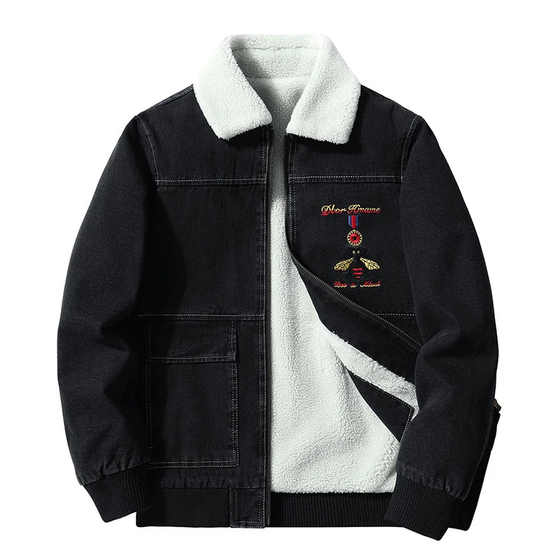 2026 Men's Warm Thick Cotton Jacket with Fleece Youth Cowboy Embroidered Coat for Autumn Winter Casual Men's Outerwear
2026 Men's Warm Thick Cotton Jacket with Fleece Youth Cowboy Embroidered Coat for Autumn Winter Casual Men's Outerwear