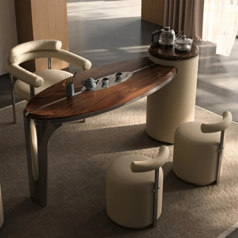 North American black walnut tea table, all solid wood light luxury villa, large flat floor minimalist tea table
North American black walnut tea table, all solid wood light luxury villa, large flat floor minimalist tea table