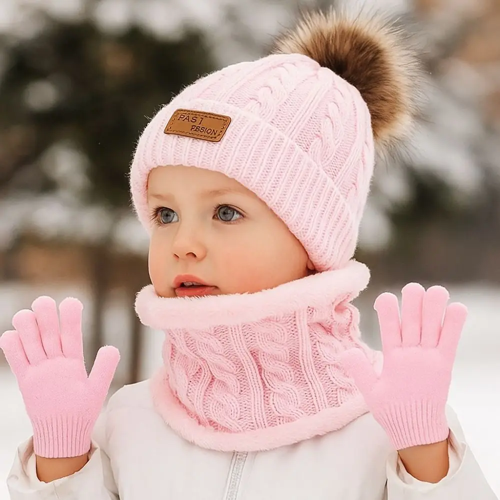 3pcs/set Solid Color Baby Hat Scarf Gloves Set Comfortable Cute Pompom Knitted Hats Warmer Toddler Bonnet Autumn Winter
3pcs/set Solid Color Baby Hat Scarf Gloves Set Comfortable Cute Pompom Knitted Hats Warmer Toddler Bonnet Autumn Winter