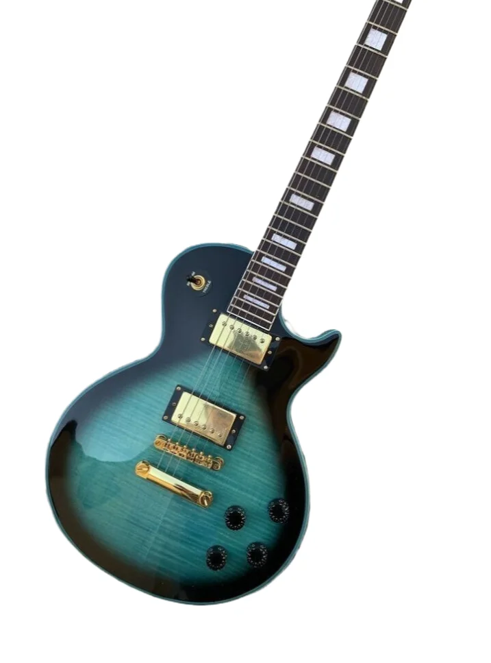 In stock blue circle LP Custom Electric Guitar,mahogany wood body and neck High Quality Pickups and Bright Paint Surface
In stock blue circle LP Custom Electric Guitar,mahogany wood body and neck High Quality Pickups and Bright Paint Surface