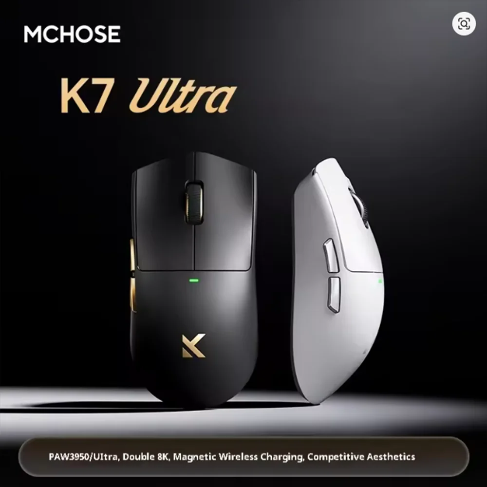 MCHOSE K7 Series Gaming Mosue 2.4G BT Wireless Support 8000Hz Polling Rate 59g Lightweight E-Sport Driver 42000DPI For Gaming
MCHOSE K7 Series Gaming Mosue 2.4G BT Wireless Support 8000Hz Polling Rate 59g Lightweight E-Sport Driver 42000DPI For Gaming