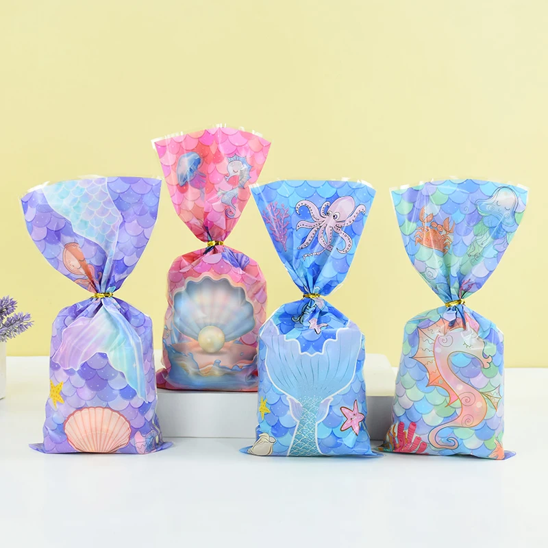 50PCS Mermaid Party Goodie Plastic Bag Candy Guest Gift Bags for Mermaid Birthday Sea Themed Party Decoratrion Accessory
50PCS Mermaid Party Goodie Plastic Bag Candy Guest Gift Bags for Mermaid Birthday Sea Themed Party Decoratrion Accessory