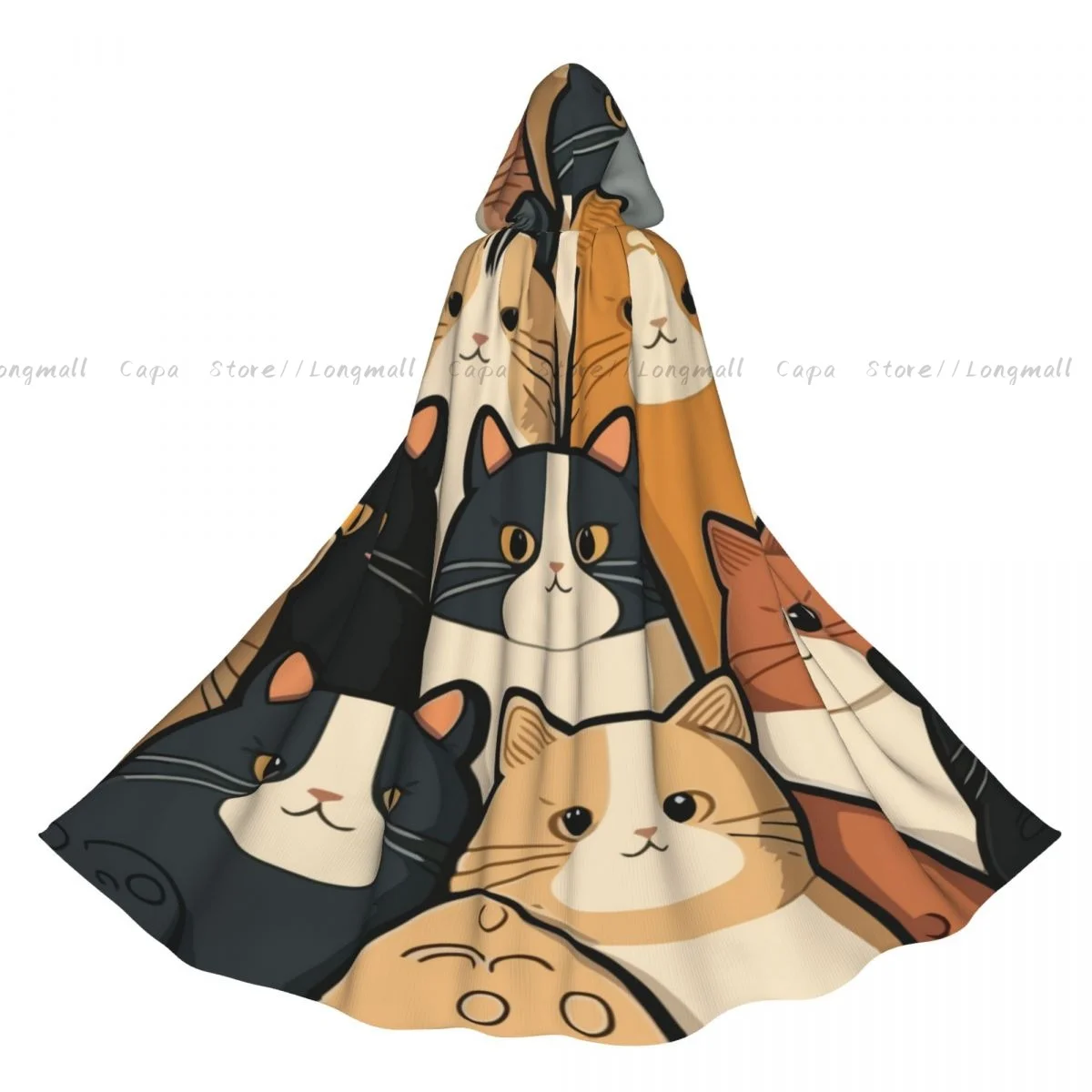 Cartoon Cats Pattern Hooded Cloak Coat Halloween Cosplay Costume Vampire Devil Wizard Cape Gown Party
Cartoon Cats Pattern Hooded Cloak Coat Halloween Cosplay Costume Vampire Devil Wizard Cape Gown Party