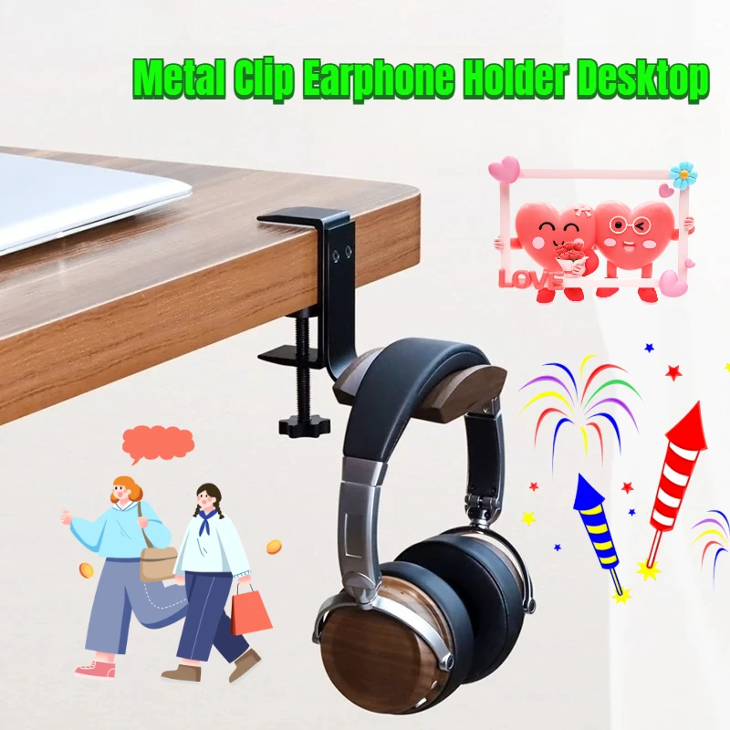 Metal Clip Earphone Holder Desktop Headphone Stand Earphone Storage Rack Headphone Table Hook Clip Type Headphone Hanger
Metal Clip Earphone Holder Desktop Headphone Stand Earphone Storage Rack Headphone Table Hook Clip Type Headphone Hanger
