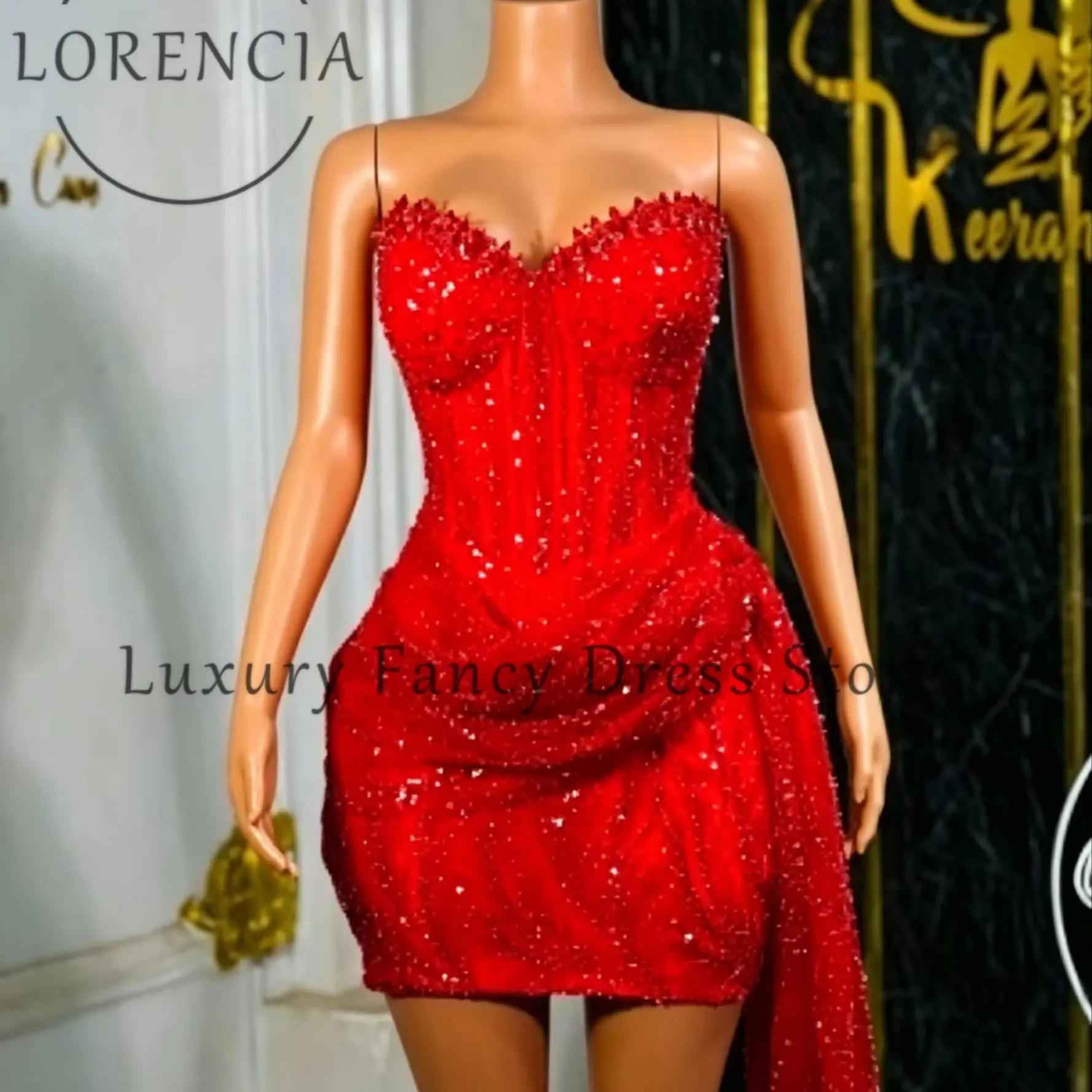 Luxury Rhinestone Sequin Sweetheart Short Dresses Spaghetti Strap Sleeveless Slim Club Night Outfit Customized vestido madrinha
Luxury Rhinestone Sequin Sweetheart Short Dresses Spaghetti Strap Sleeveless Slim Club Night Outfit Customized vestido madrinha
