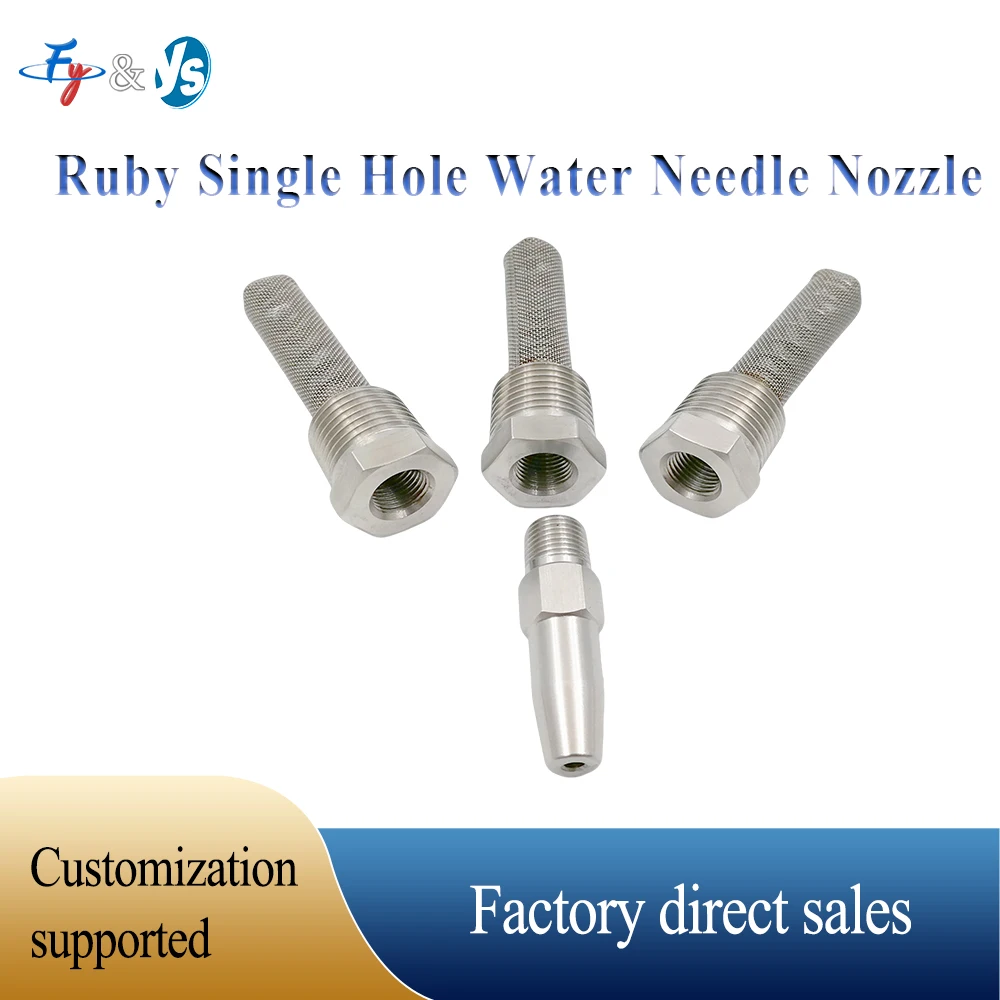 Ruby Single Hole Water Needle Nozzle 1912 High Pressure Straight Stream Jet 1/8 1/4 3/8 1/2 Male Thread for Paper Edge Cutting
Ruby Single Hole Water Needle Nozzle 1912 High Pressure Straight Stream Jet 1/8 1/4 3/8 1/2 Male Thread for Paper Edge Cutting
