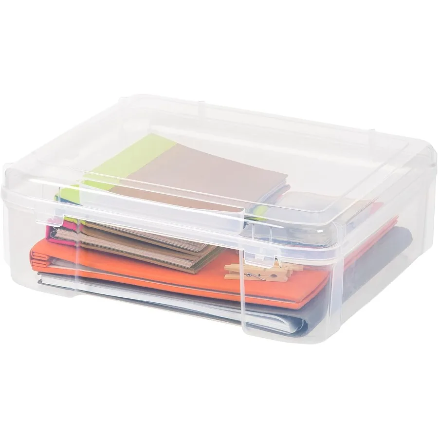 USA Fits 12 x 12 Paper Single Extra Thick Portable Plastic Scrapbook Paper Storage Cases with Builtin Handle for Art and Craft
USA Fits 12 x 12 Paper Single Extra Thick Portable Plastic Scrapbook Paper Storage Cases with Builtin Handle for Art and Craft