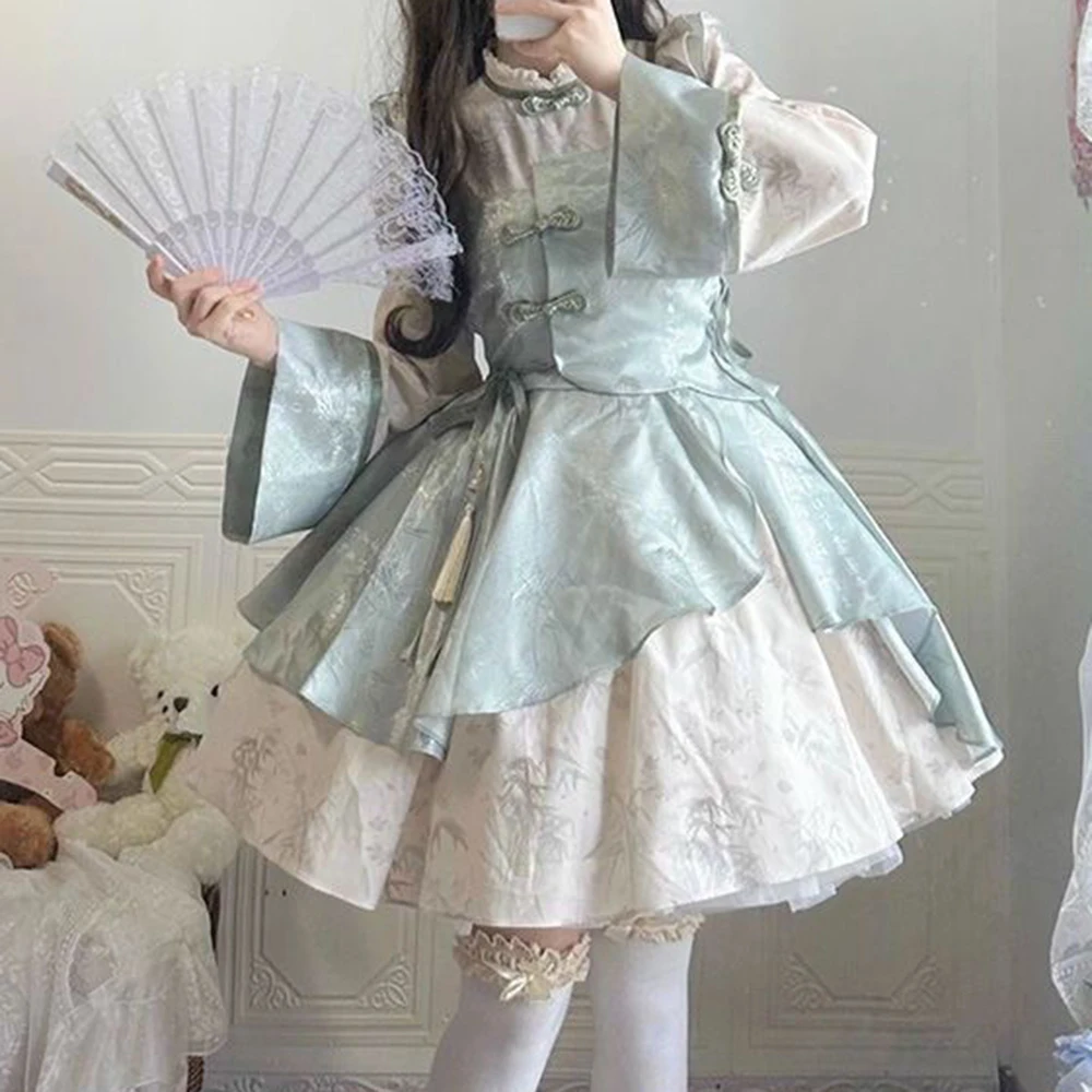Spot Xiao Nai Chun Preface Design Chinese Modified Spot Cheongsam Lolita Girls Hanfu OP Dress Lolita
Spot Xiao Nai Chun Preface Design Chinese Modified Spot Cheongsam Lolita Girls Hanfu OP Dress Lolita