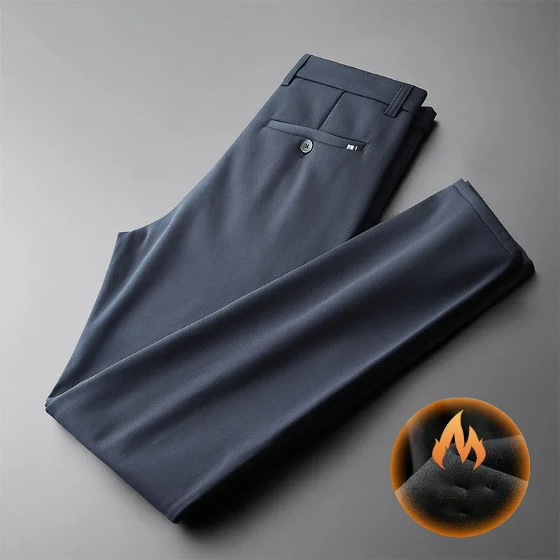 BROWON Brand Pants Men 2025 Winter Fleece Thick Warm Men Casual Pants Solid Color Elastic Business Straight Trouser Men Clothing
BROWON Brand Pants Men 2025 Winter Fleece Thick Warm Men Casual Pants Solid Color Elastic Business Straight Trouser Men Clothing