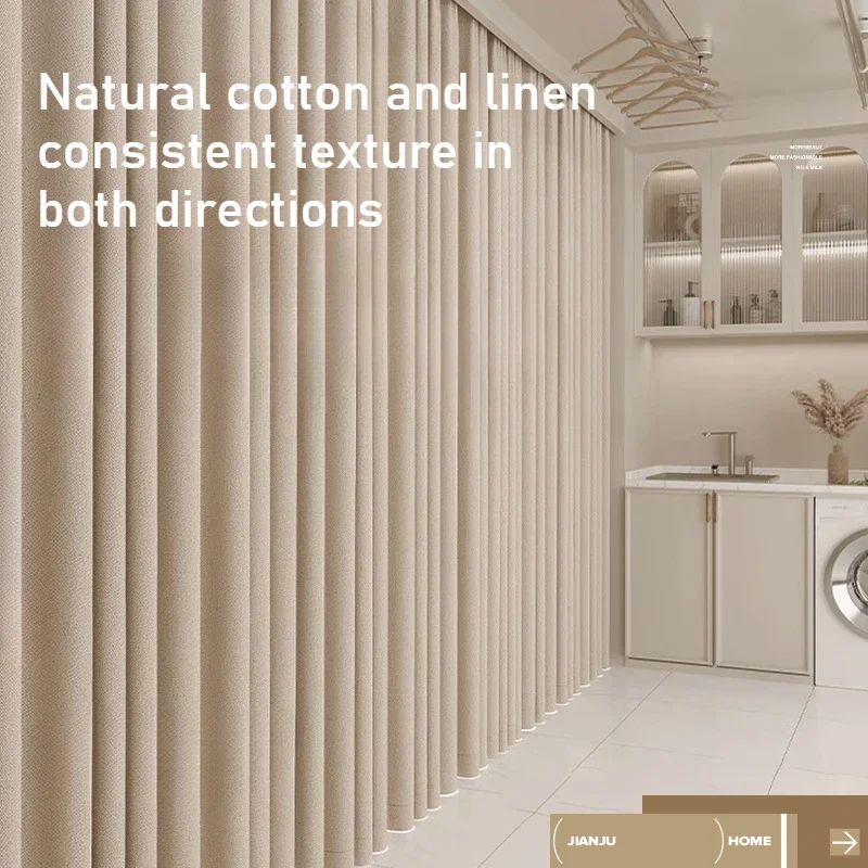 Simple Japanese Cream Style Curtains Friendly Breathable High-precision Curtains Thickened Double-sided Linen Blackout Curtains
Simple Japanese Cream Style Curtains Friendly Breathable High-precision Curtains Thickened Double-sided Linen Blackout Curtains