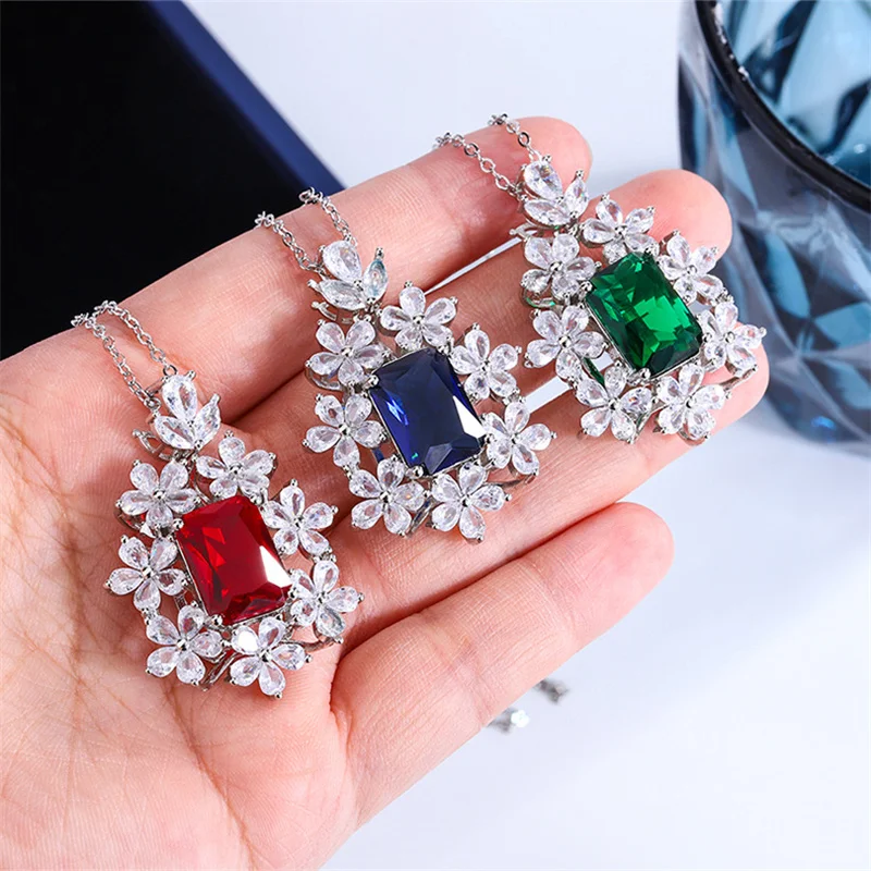 Pendant Necklace For Women Shine Created Gemstone 45cm Chain Fashion Jewelry Wedding Party Accessories
Pendant Necklace For Women Shine Created Gemstone 45cm Chain Fashion Jewelry Wedding Party Accessories