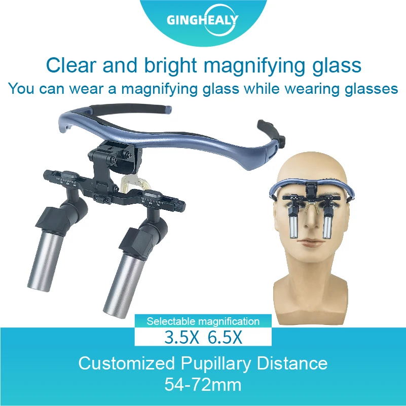 3.5X 6.5X ERGO Surgery Medical Magnifying Glass Flip-up adjustable interpupillary magnifying glass Can be used with glasses
3.5X 6.5X ERGO Surgery Medical Magnifying Glass Flip-up adjustable interpupillary magnifying glass Can be used with glasses