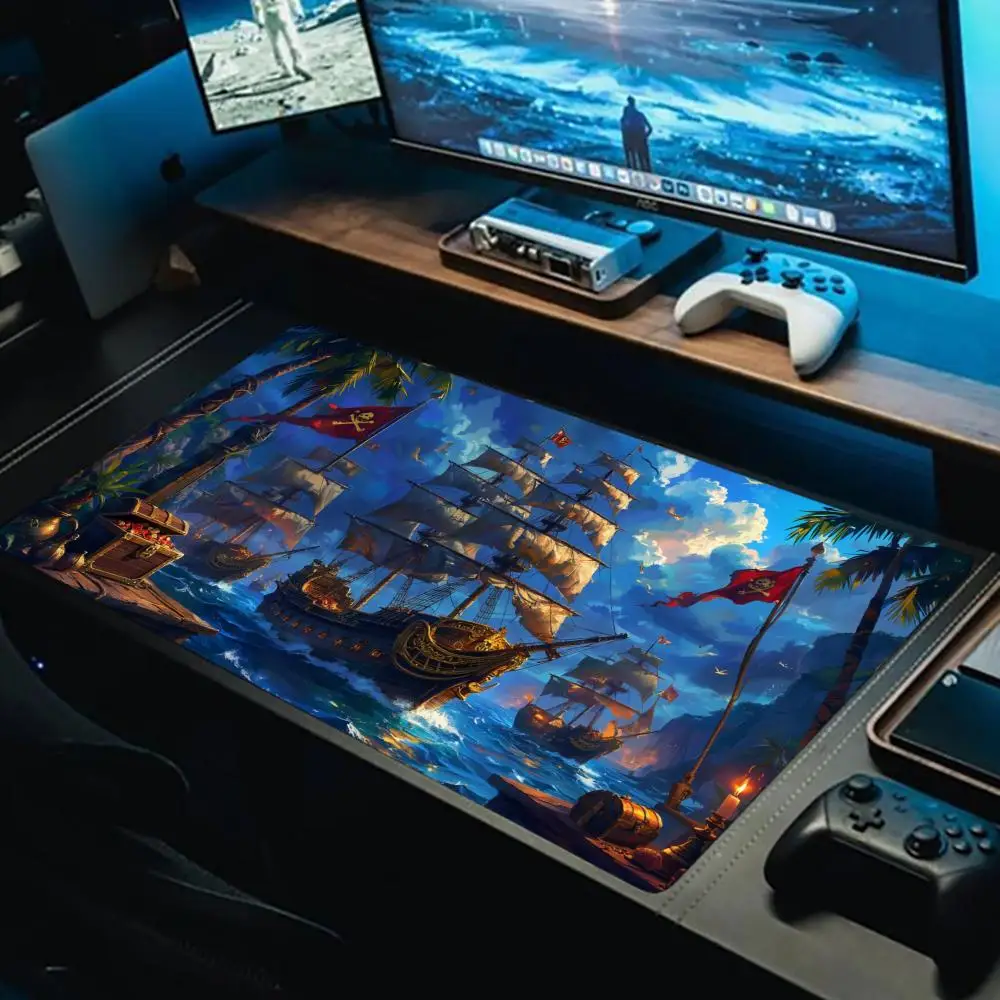 Коврик для мыши с черепом пиратского корабля, большой коврик для компьютерной офисной игры, настольный коврик XXL, резиновые противоскользящие коврики для клавиатуры с прошитыми краями, длинные настольные коврики
Коврик для мыши с черепом пиратского корабля, большой коврик для компьютерной офисной игры, настольный коврик XXL, резиновые противоскользящие коврики для клавиатуры с прошитыми краями, длинные настольные коврики