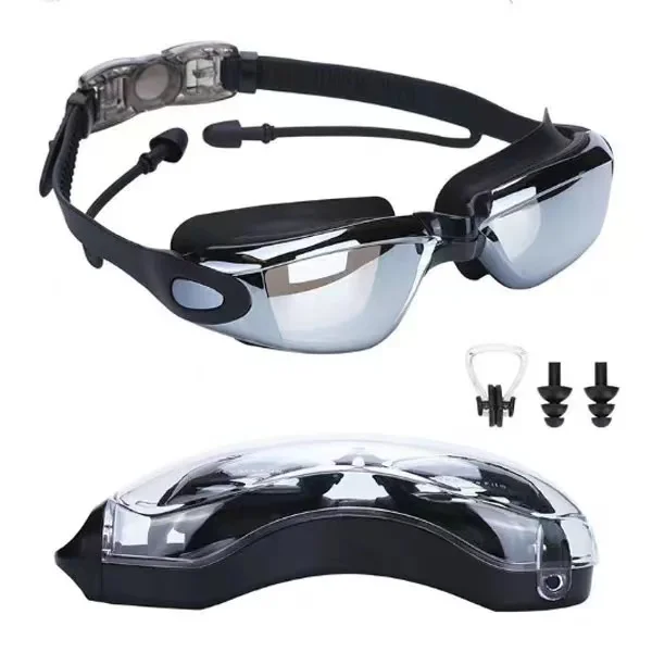 XZY Professional Waterproof Swimming Goggles UV Protection Mirror Lens with Plastic Case Nose Clip Ear Plugs
XZY Professional Waterproof Swimming Goggles UV Protection Mirror Lens with Plastic Case Nose Clip Ear Plugs