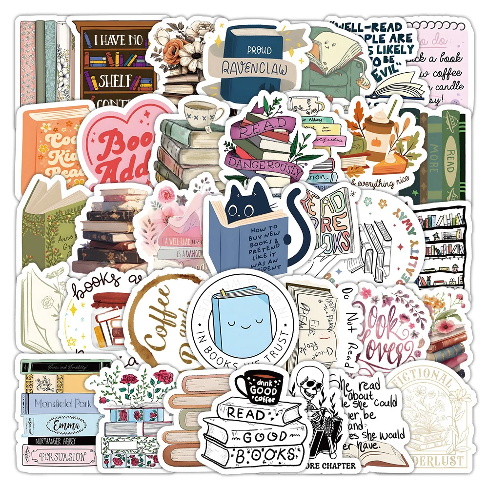 10/60PCS Creative Reading Book Stickers Books Graffiti Decoration Desk Scrapbook Stationery Box Clothes Hanger Decals Toys
10/60PCS Creative Reading Book Stickers Books Graffiti Decoration Desk Scrapbook Stationery Box Clothes Hanger Decals Toys