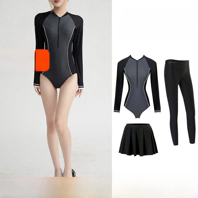 Ins Spor Long Sve Wetsuit Swimsuit Conservative Profional Surf Suit Women's Sunscreen Swimwear Summer
Ins Spor Long Sve Wetsuit Swimsuit Conservative Profional Surf Suit Women's Sunscreen Swimwear Summer