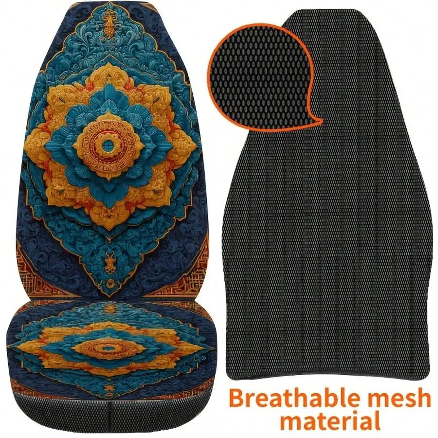 2-Piece Bohemian Lotus Pattern Car Seat Covers Breathable Mesh Universal Front Seat Protectors For Sedans SUVs Trucks
2-Piece Bohemian Lotus Pattern Car Seat Covers Breathable Mesh Universal Front Seat Protectors For Sedans SUVs Trucks