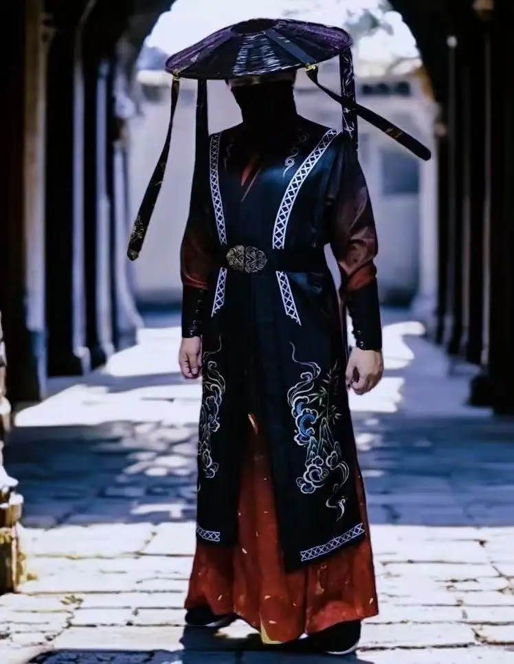 Dark Black Assassin Hanfu Men's Traditional Chinese Cross Collar Suit Niche Stylish Halloween Night Swordsman Cosplay Costume
Dark Black Assassin Hanfu Men's Traditional Chinese Cross Collar Suit Niche Stylish Halloween Night Swordsman Cosplay Costume