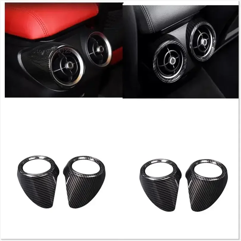 Carbon Fiber Style Rear Row Air Conditioning Vent Outlet Cover Trim For Alfa Romeo Giulia 2017 2018 car Accessories
Carbon Fiber Style Rear Row Air Conditioning Vent Outlet Cover Trim For Alfa Romeo Giulia 2017 2018 car Accessories