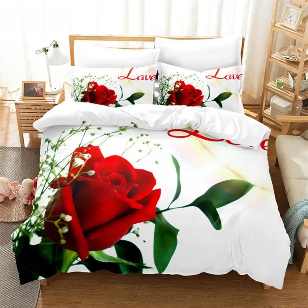 Red Flower Duvet Covers Set Full Size Rose Quilt Cover 240x220cm 260x240cm Bedding Sets 3pcs 2pcs King Queen Single Double Bed
Red Flower Duvet Covers Set Full Size Rose Quilt Cover 240x220cm 260x240cm Bedding Sets 3pcs 2pcs King Queen Single Double Bed