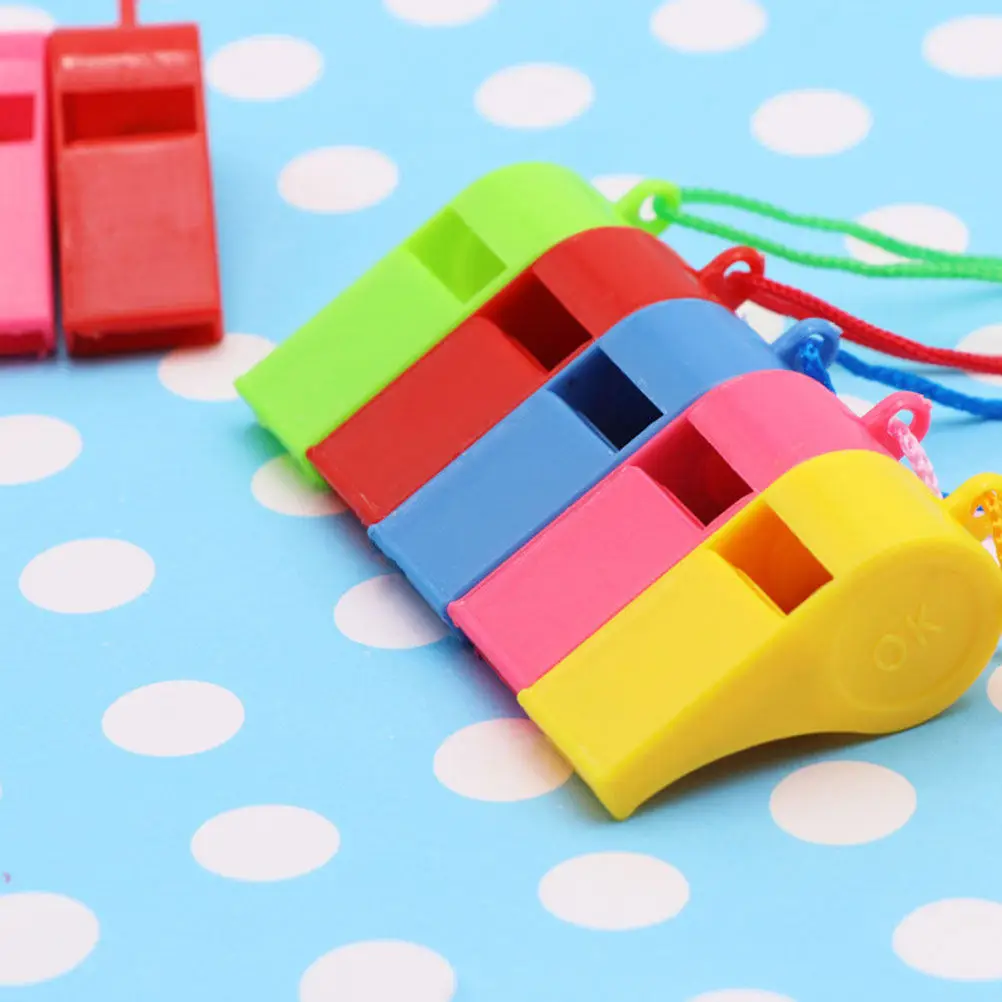 24Pcs Colorful Plastic Whistles for Kids Cheering Refereeing Sports Games Parties Festivals Cheerleading Vacation Gifts with
24Pcs Colorful Plastic Whistles for Kids Cheering Refereeing Sports Games Parties Festivals Cheerleading Vacation Gifts with