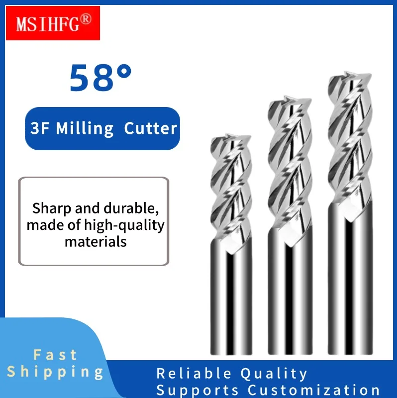HRC58 3 Flute Aluminum Endmill Carbide End Mill Tungsten Metal Endmill CNC Tools Fresa Router Bit Frez Milling Cutter
HRC58 3 Flute Aluminum Endmill Carbide End Mill Tungsten Metal Endmill CNC Tools Fresa Router Bit Frez Milling Cutter