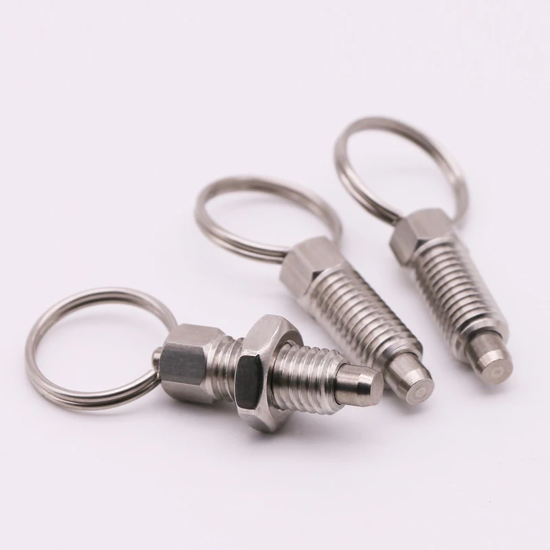 1PCS Index Plunger Stainless Steel 304/Carbon Steel Pull Ring And Lock Nut Retracted Plunger Pin With Ring And Lock Pin M6-M16
1PCS Index Plunger Stainless Steel 304/Carbon Steel Pull Ring And Lock Nut Retracted Plunger Pin With Ring And Lock Pin M6-M16