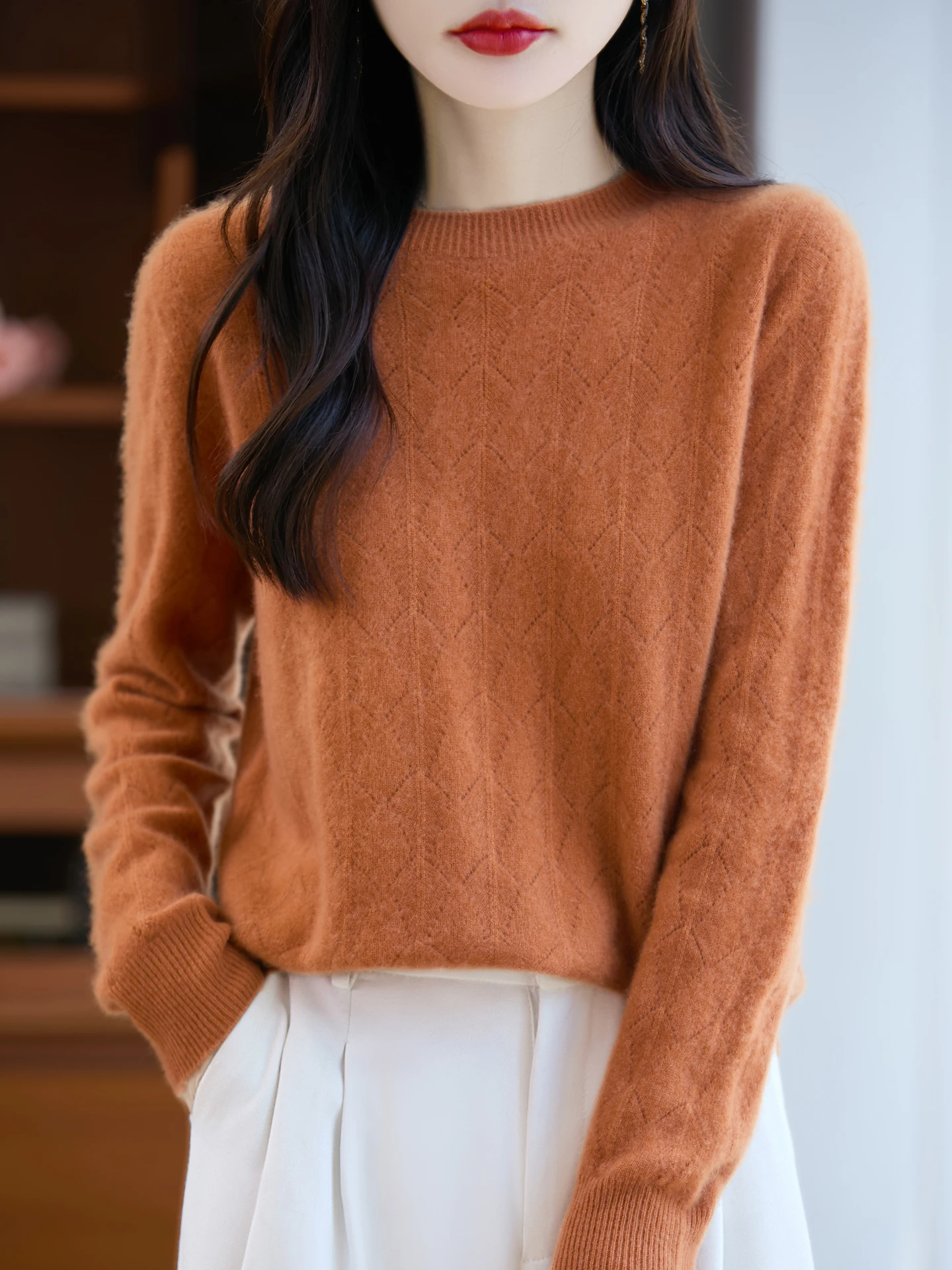 100% Pure Wool Pullover Sweater Women's New O-neck Cable Knit Cashmere Coat Casual Loose Autumn Winter Basic Long Sleeve Tops
100% Pure Wool Pullover Sweater Women's New O-neck Cable Knit Cashmere Coat Casual Loose Autumn Winter Basic Long Sleeve Tops