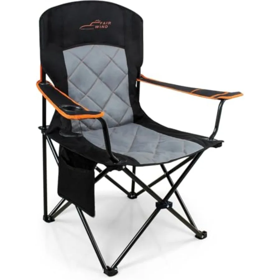 Oversized Fully Padded Camping Chair, Heavy Duty Quad Fold Chair Arm Chair Support 350 LBS with Cup Holder, Collapsible Lumbar
Oversized Fully Padded Camping Chair, Heavy Duty Quad Fold Chair Arm Chair Support 350 LBS with Cup Holder, Collapsible Lumbar