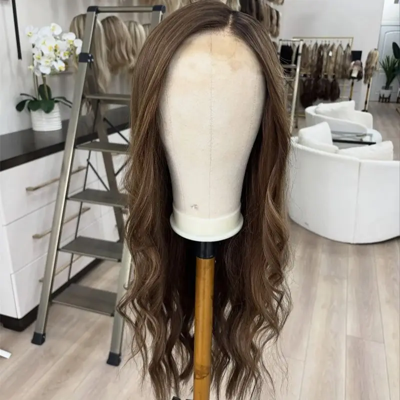 High Quality Glueless Wig Ombre Brown Blonde Synthetic HD Lace Front Wig Beautiful Woman Wig Natural Long Wave Wig 180% Density
High Quality Glueless Wig Ombre Brown Blonde Synthetic HD Lace Front Wig Beautiful Woman Wig Natural Long Wave Wig 180% Density