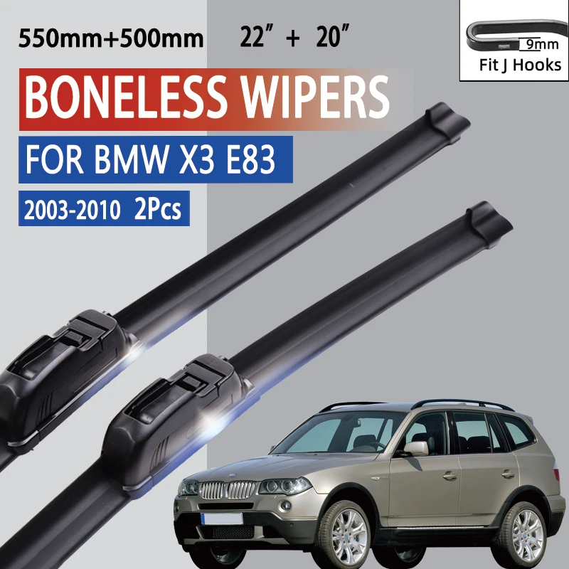 For BMW X3 E83 2003-2010 Car Windshield Wiper U-type Soft Rubber Frameless Bracketless Car Wipers 22"+20"
For BMW X3 E83 2003-2010 Car Windshield Wiper U-type Soft Rubber Frameless Bracketless Car Wipers 22"+20"