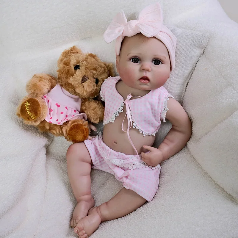 19inch 48cm Reborn Baby Doll Lucy Lifelike Full Vimyl Body Baby Girl Doll with Painted Hair
19inch 48cm Reborn Baby Doll Lucy Lifelike Full Vimyl Body Baby Girl Doll with Painted Hair