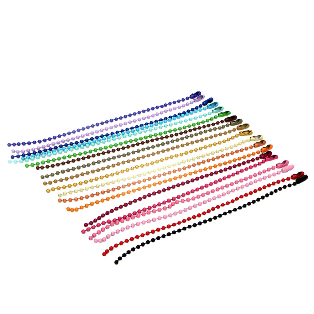 200pcs Bead Chain Jewelry Iron Color Tag Chains Necklace Craft DIY 2 4mm Round Replacement Accessories Mixed Colors
200pcs Bead Chain Jewelry Iron Color Tag Chains Necklace Craft DIY 2 4mm Round Replacement Accessories Mixed Colors