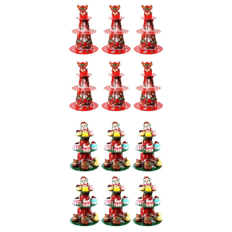 Set of 6 Cake Holders Christmas Sweets Display Rack Stylish Dessert Cupcake Presentation Stand Party Decoration Supplies
Set of 6 Cake Holders Christmas Sweets Display Rack Stylish Dessert Cupcake Presentation Stand Party Decoration Supplies